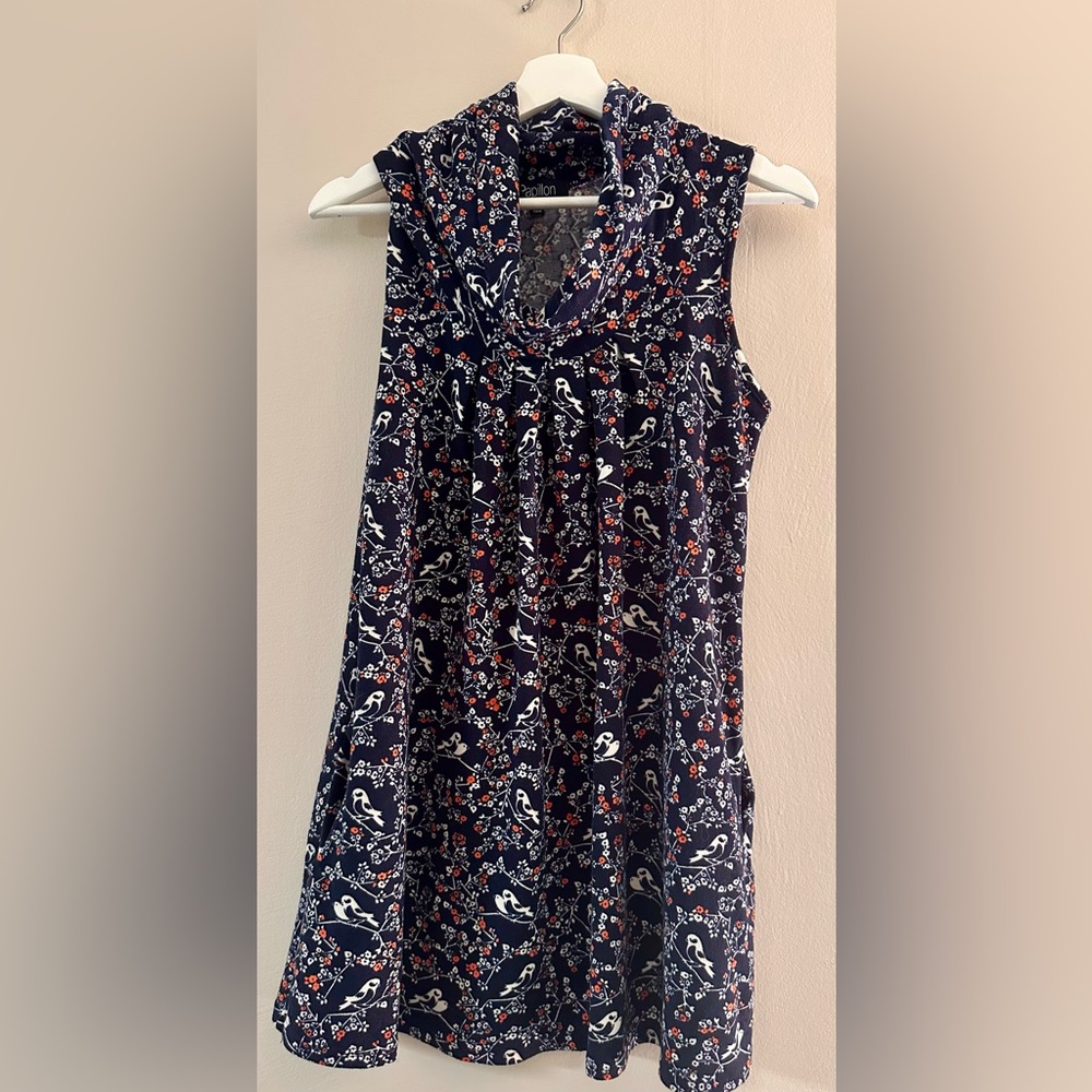 Papillon Floral Bird Print Tunic